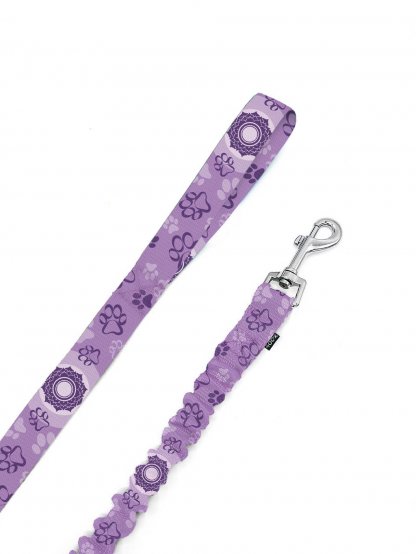 Leash with shock absorber CHAKRY lilac