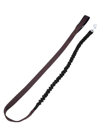 Leash with a shock absorber CHOCO-BLACK 2