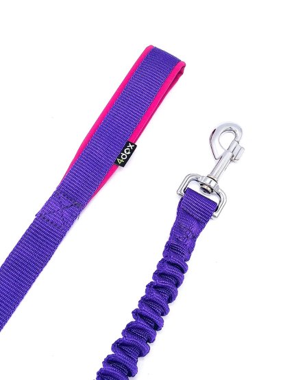 Leash with a shock absorber PURPLE