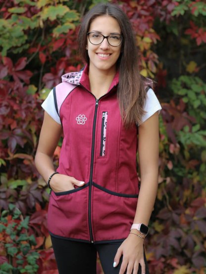 Women's training jacket 2 in 1 garnet 2