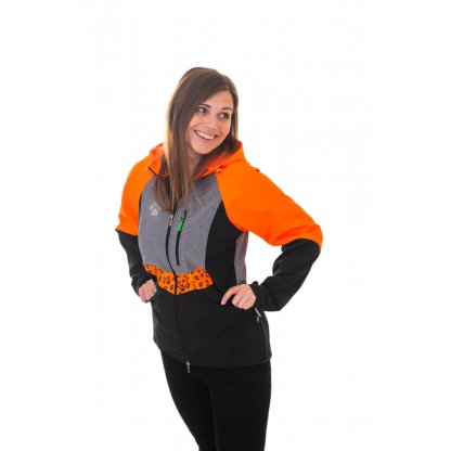 Women's training jacket neon orange all year round 4dox