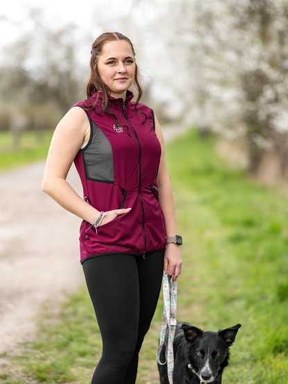 Women's summer mesh training vest 4dox - bordeaux