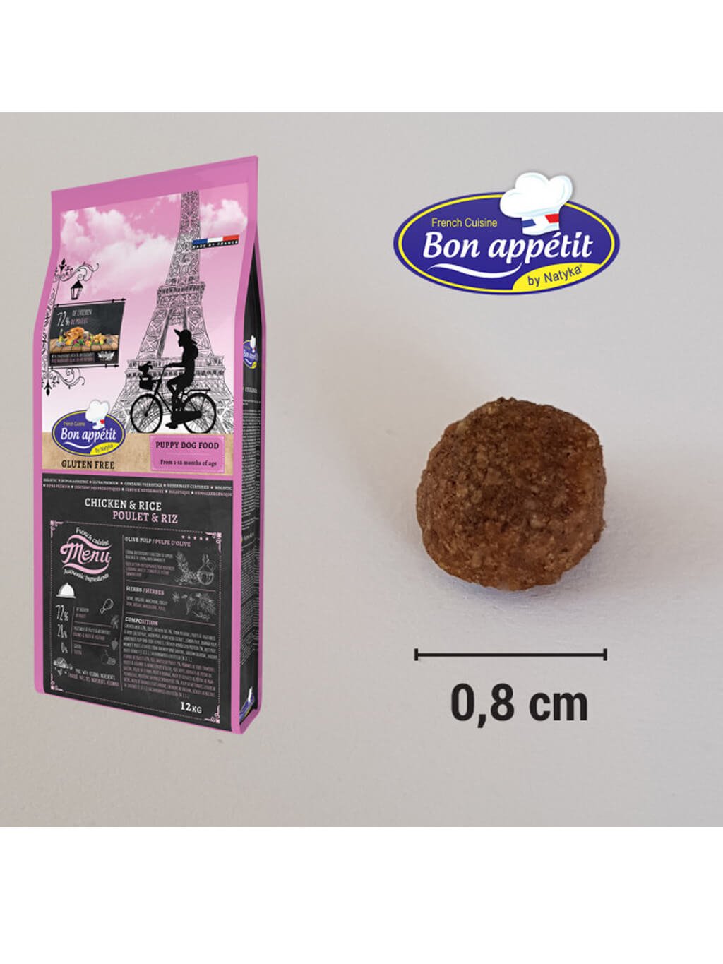 BON APPÉTIT DOG PUPPY 2KG - krmivo pro štěňata všech plemen od 1-12 měsíců věku