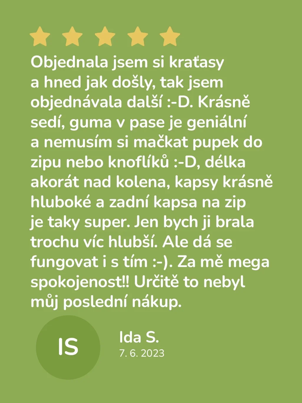 Dámske kraťasy po kolená - na zákazku