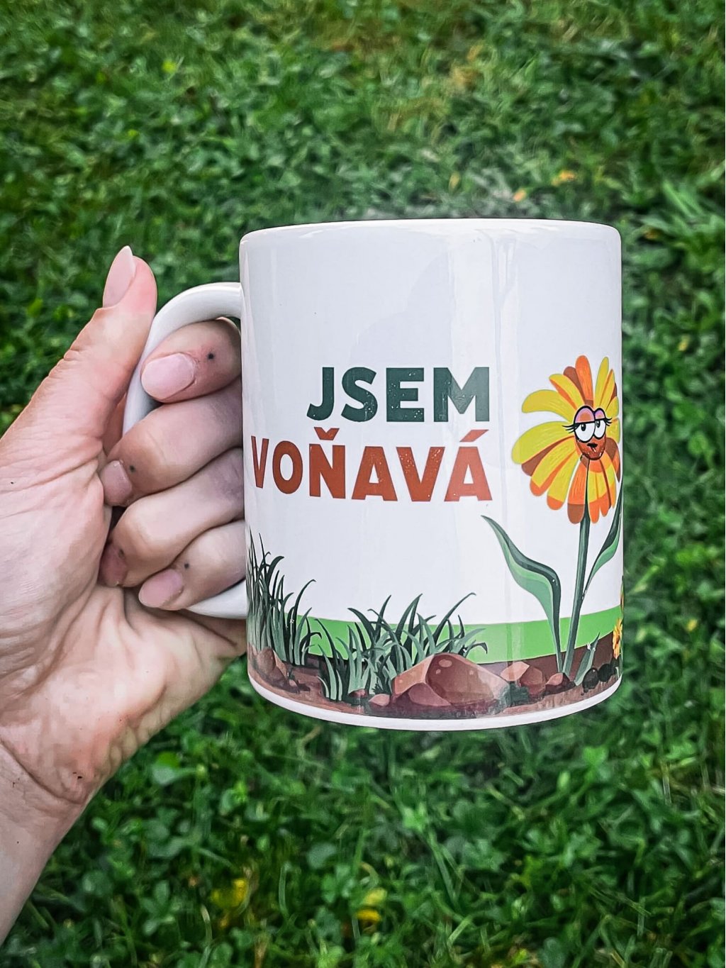 Keramický hrnek "Jsem voňavá květinka"