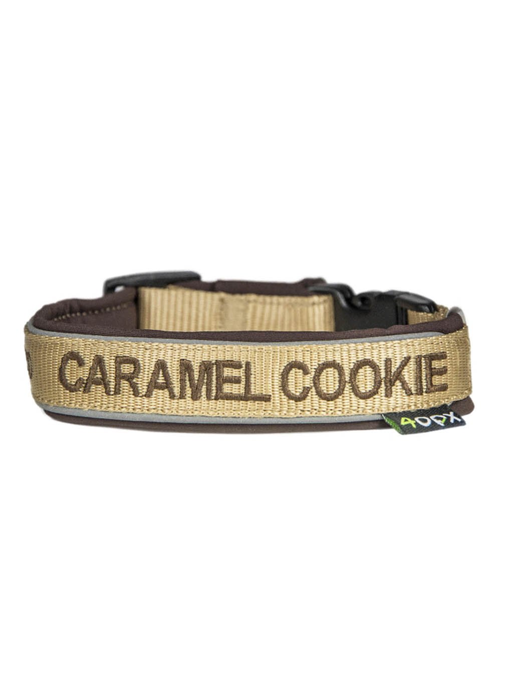 Obojek pro psa CARAMEL COOKIE v přírodním provedení hnědě laděných barev