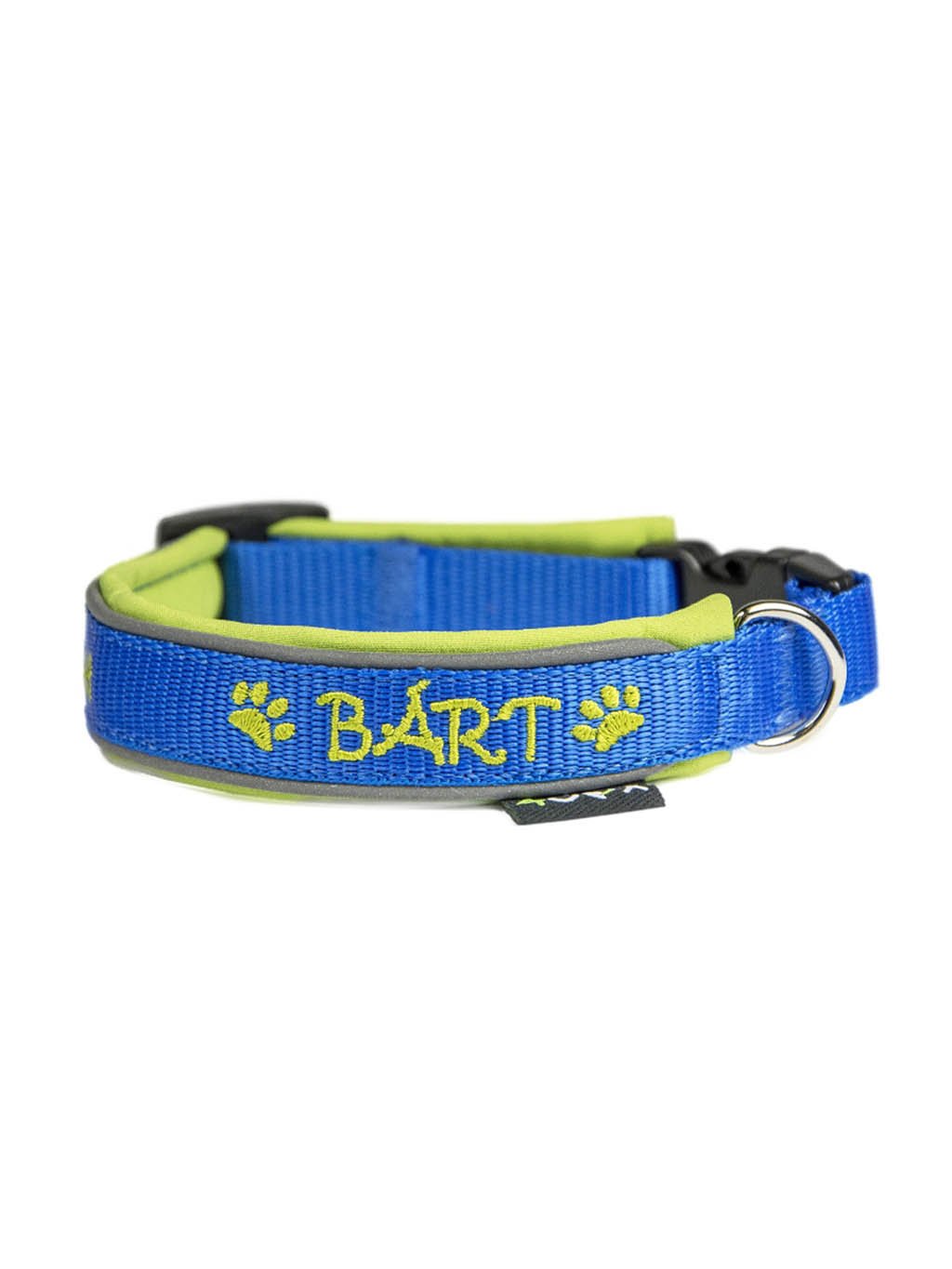 Barevný psí obojek na míru pro psa jménem Bart