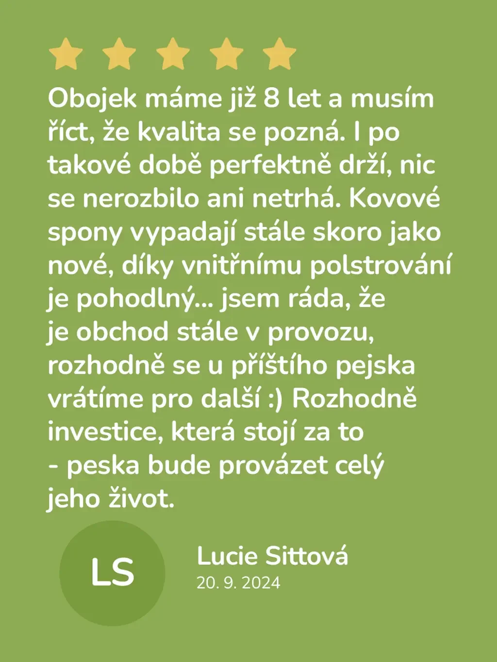 Recenze od zákaznice
