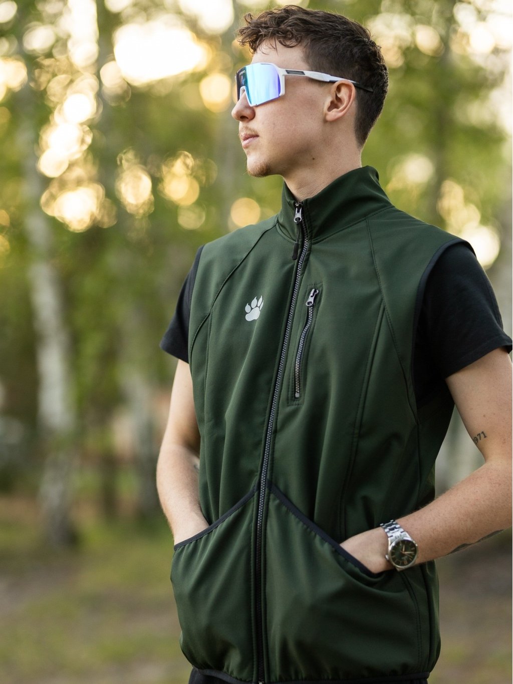 pánská výcviková vesta LESNÍ ZELEŇ 4dox