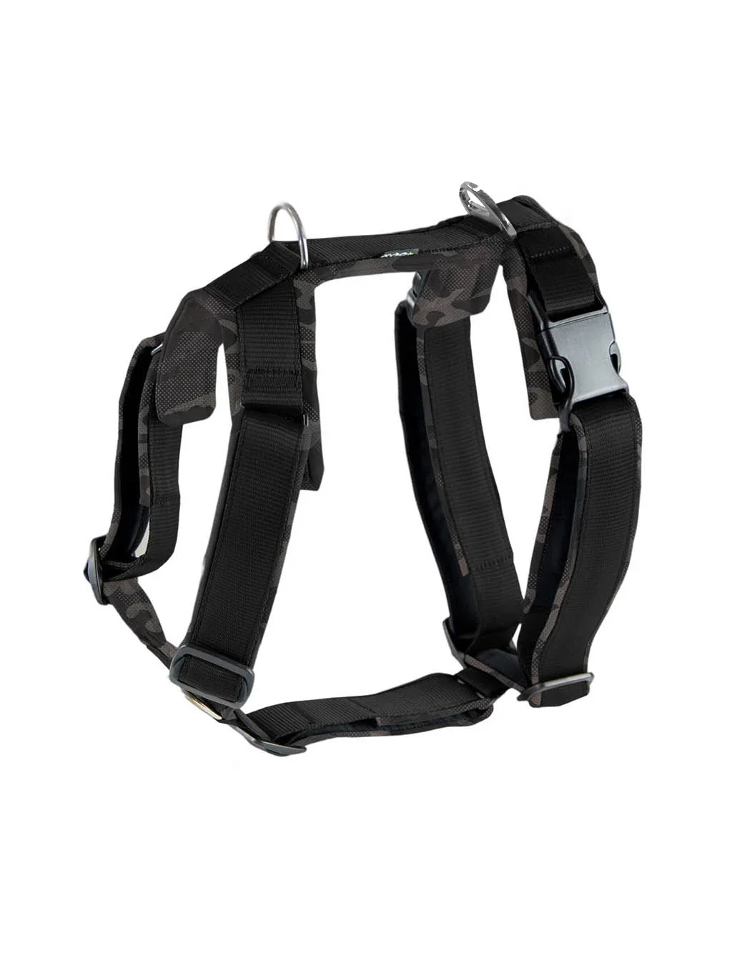 Postroj Comfort plus - čierny reflexný maskáč 4dox