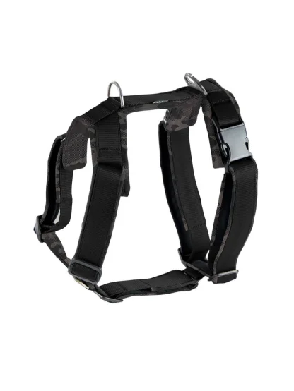 Postroj Comfort plus - černý reflexní maskáč 4dox