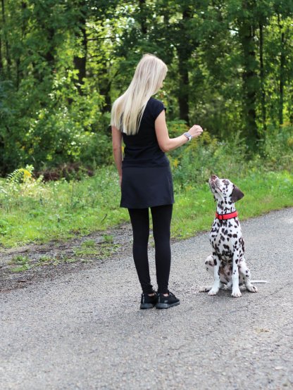 Sukňa-legíny čierne s levanduľovou labkou 2