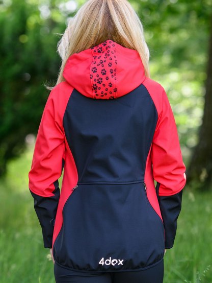 Výcviková dámská bunda červená celoroční 4dox