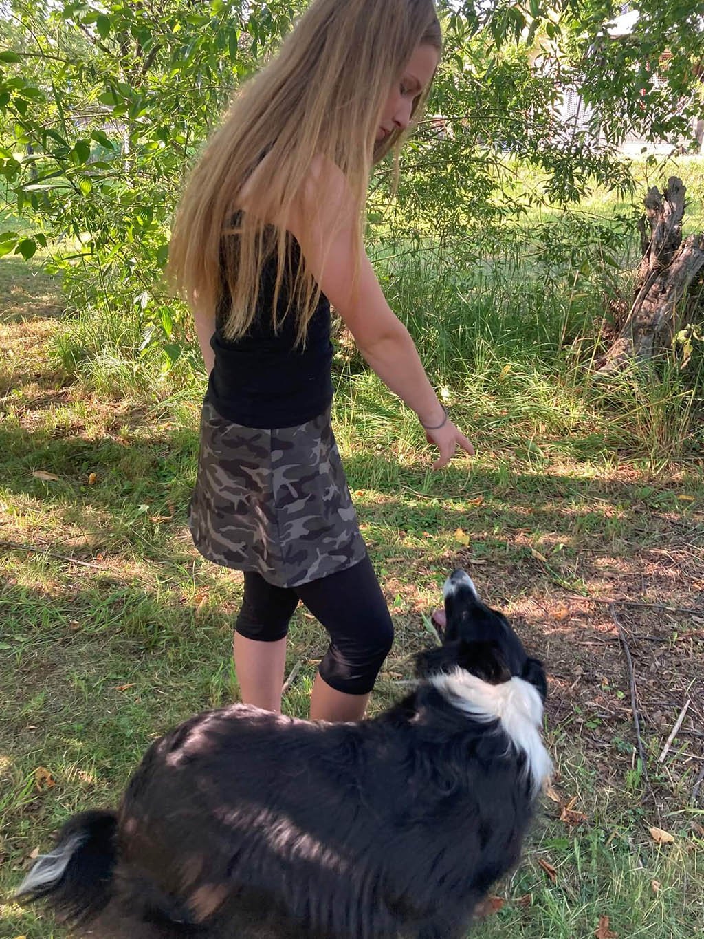 Skirt with 3/4 length leggings - camoufage