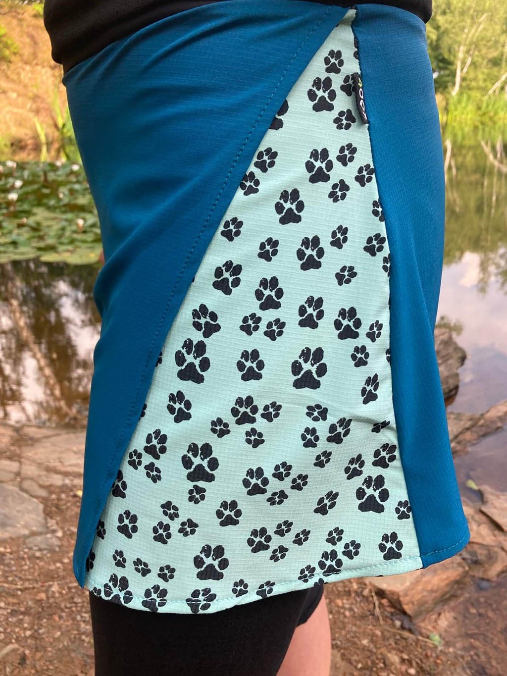 Skirt with 3/4 length leggings - teal