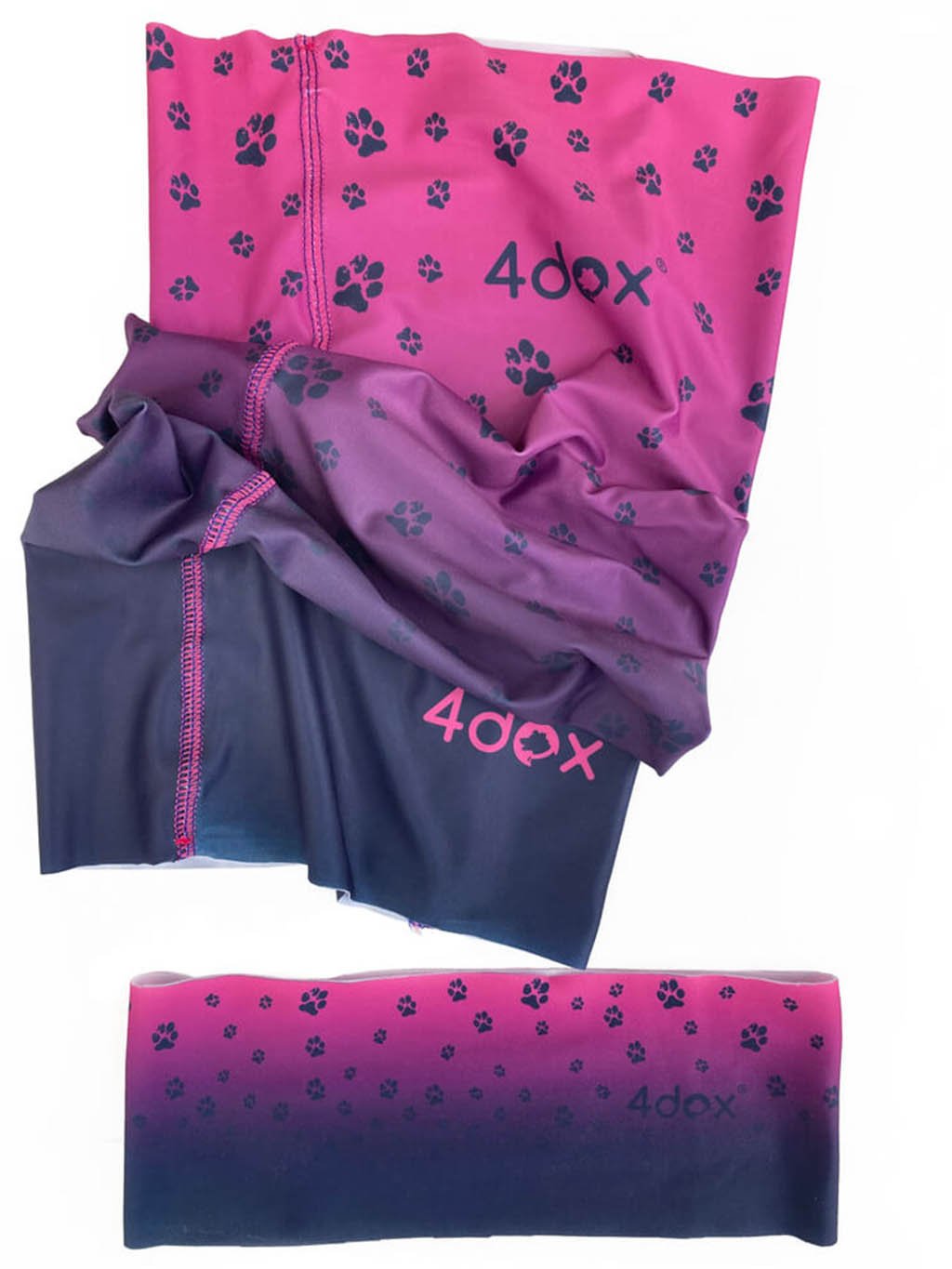 Hoofdband roze-zwart nr. 7 4dox