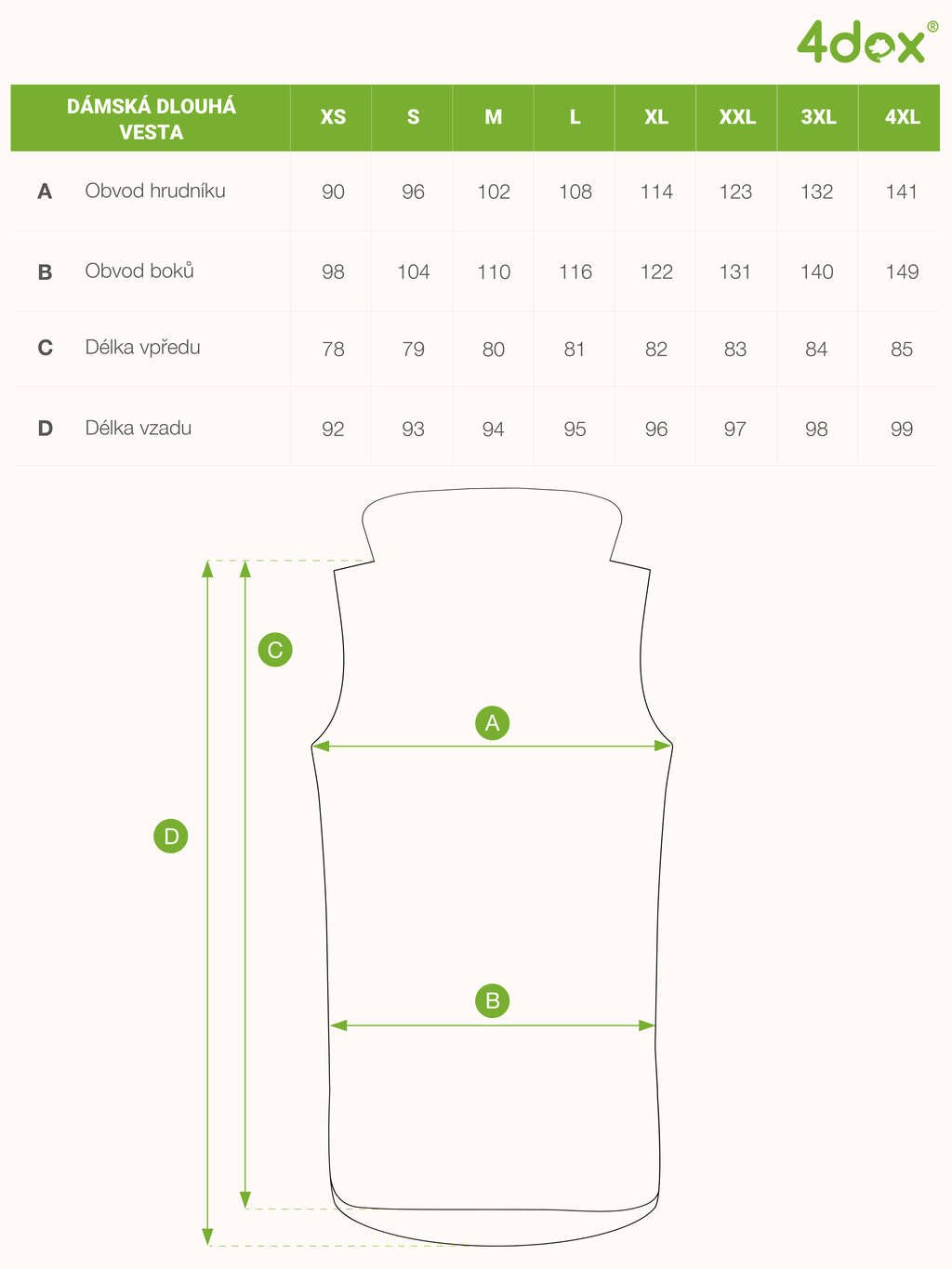 Lange bodywarmer - op maat gemaakt