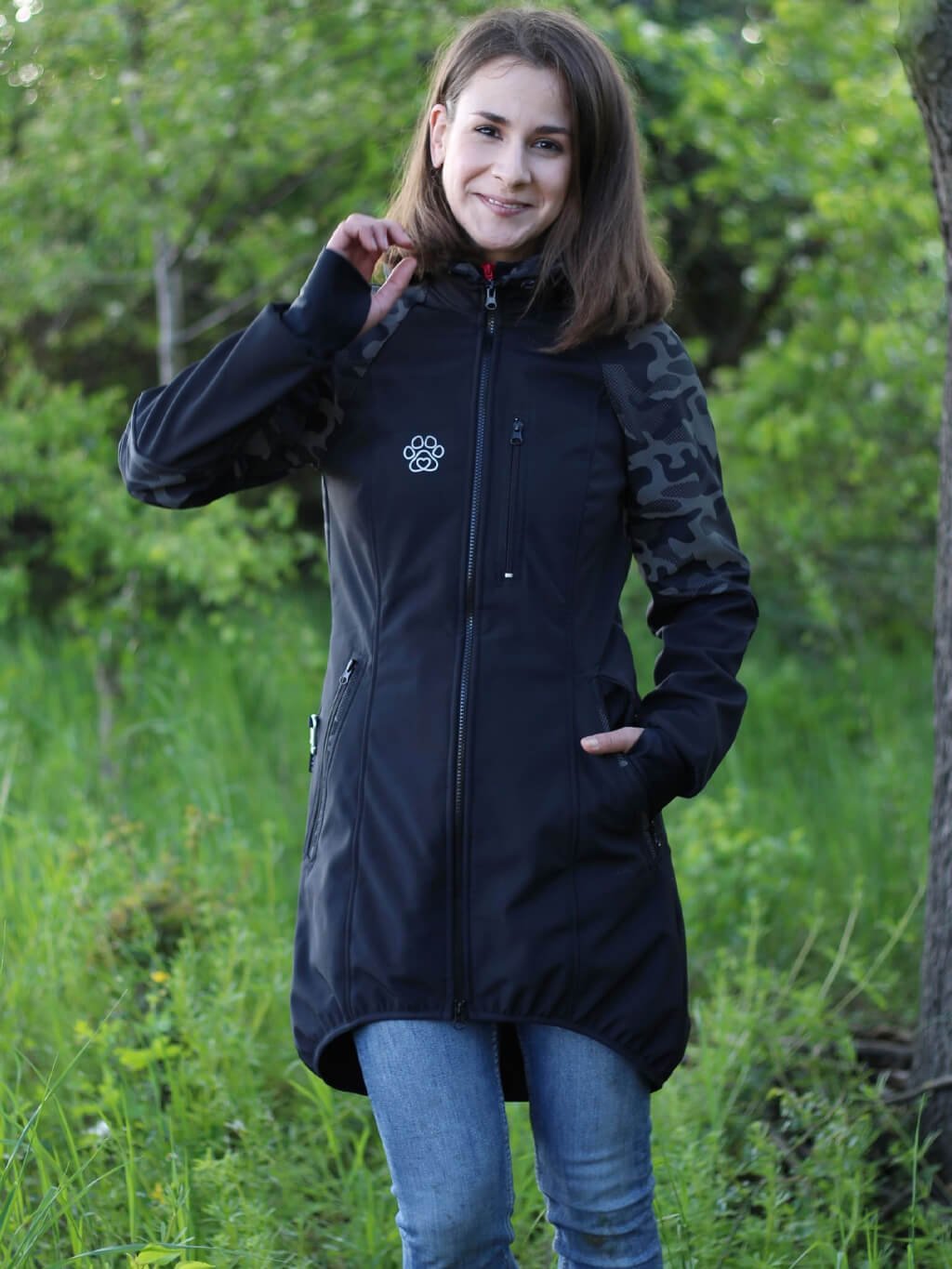 Dames parka 4dox zwart