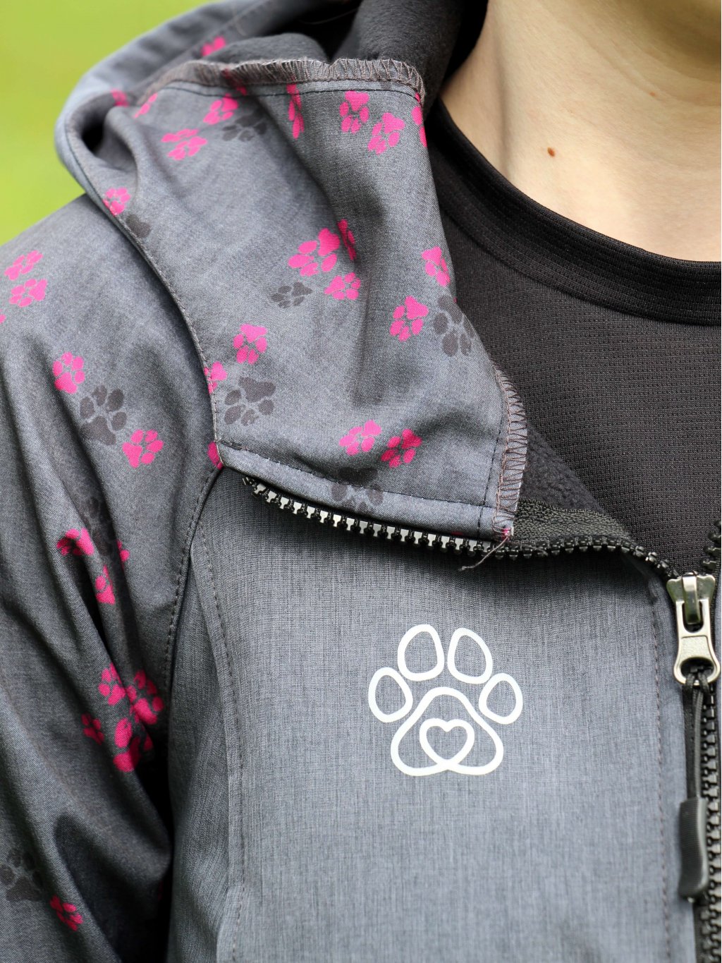 Dames parka met roze pootjes 4dox