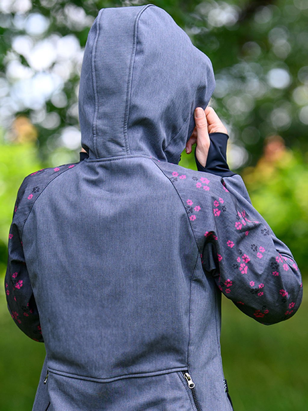 Dames parka met roze pootjes 4dox