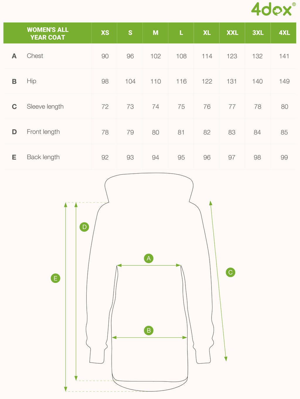 Year-round coat 4dox constellation