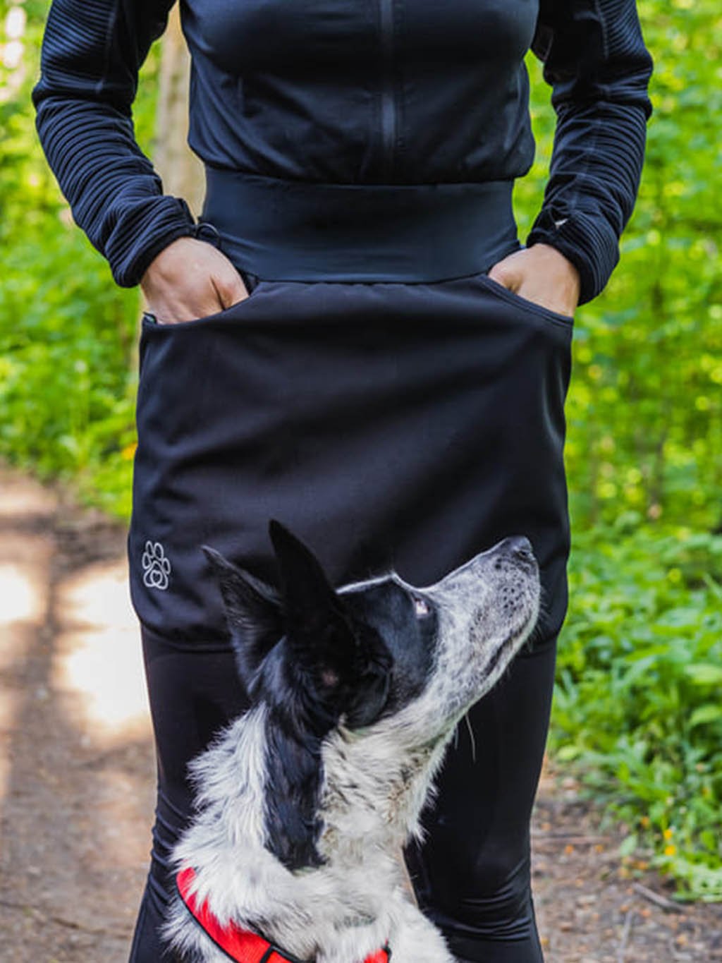 all year round skirt black with reflective paw