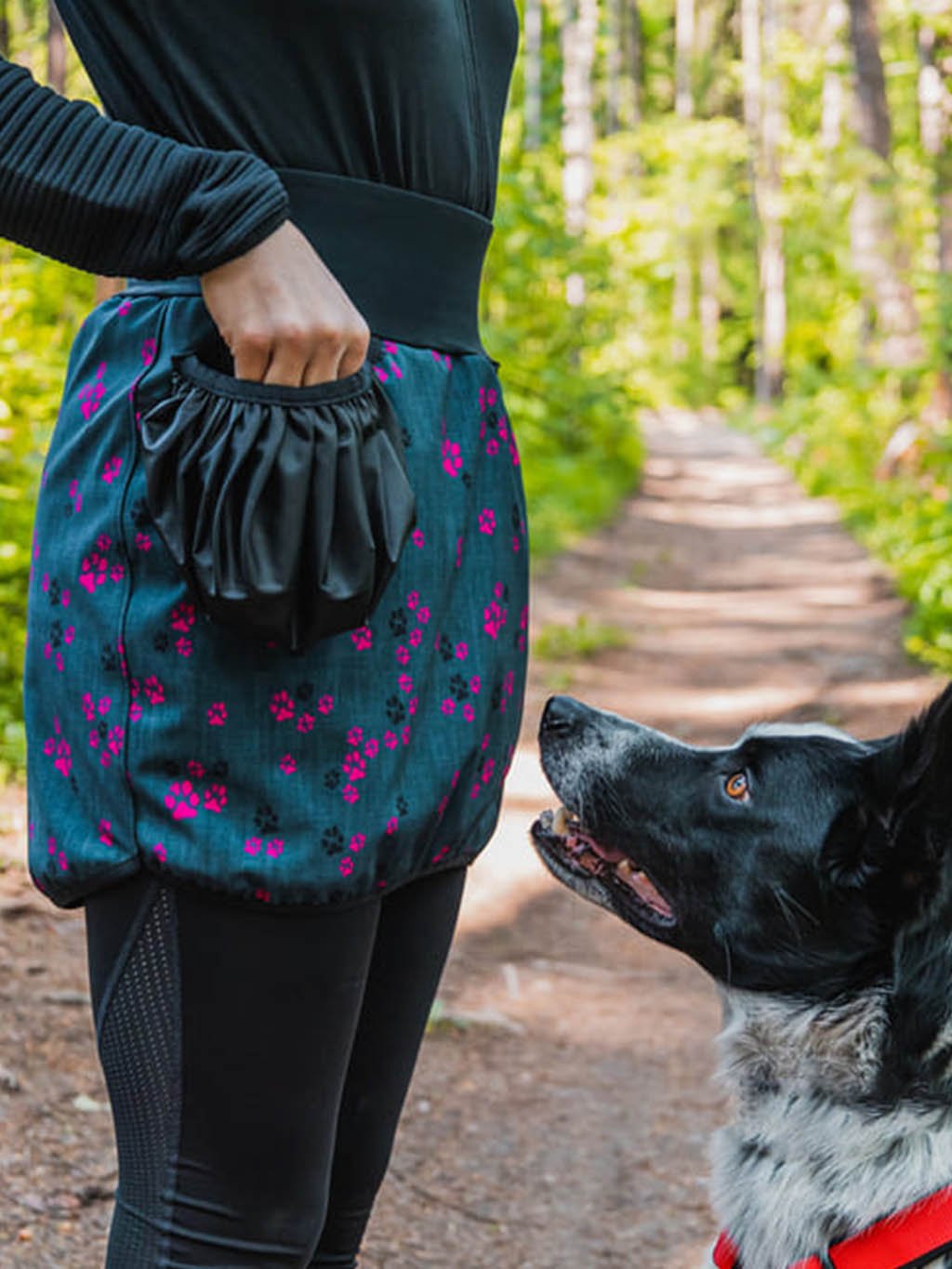 all year round skirt black with reflective paw