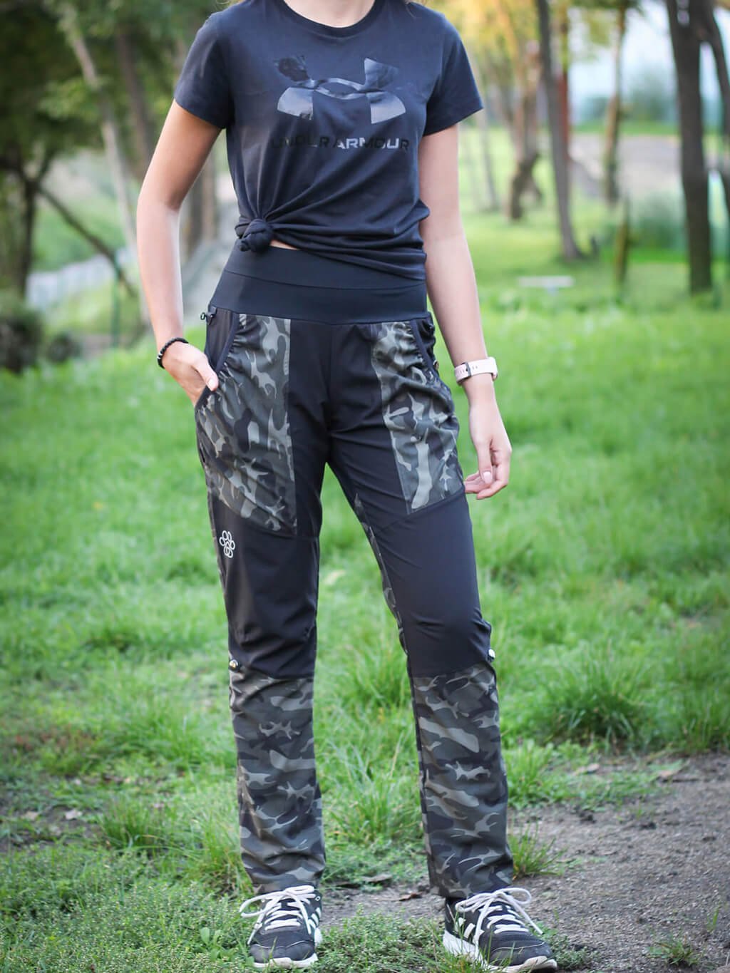 Women's training trousers SUMMER - camouflage