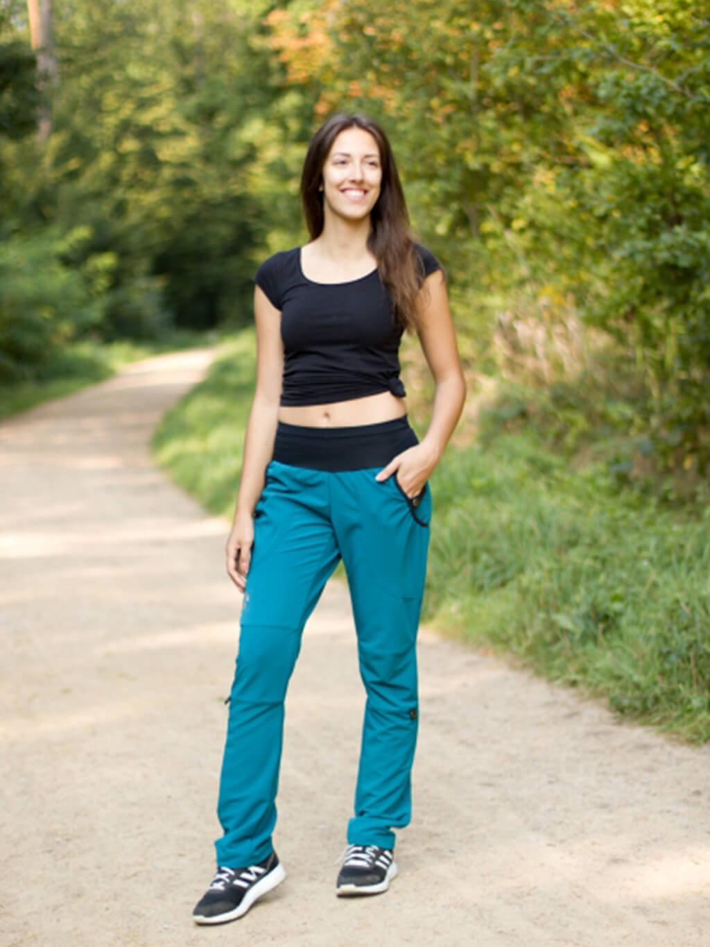 Women's training trousers SUMMER - teal