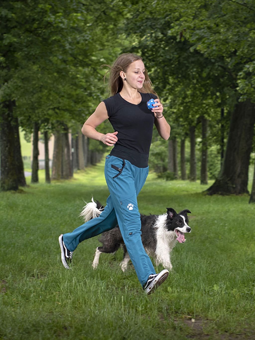 Women's training trousers SUMMER - teal