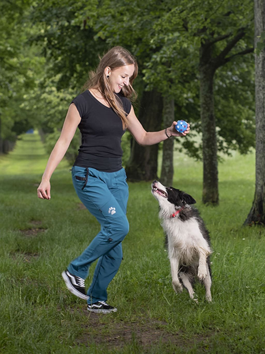 Women's training trousers SUMMER - teal