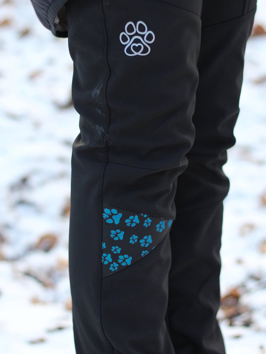 Women's training pants WINTER turquoise paw 4dox