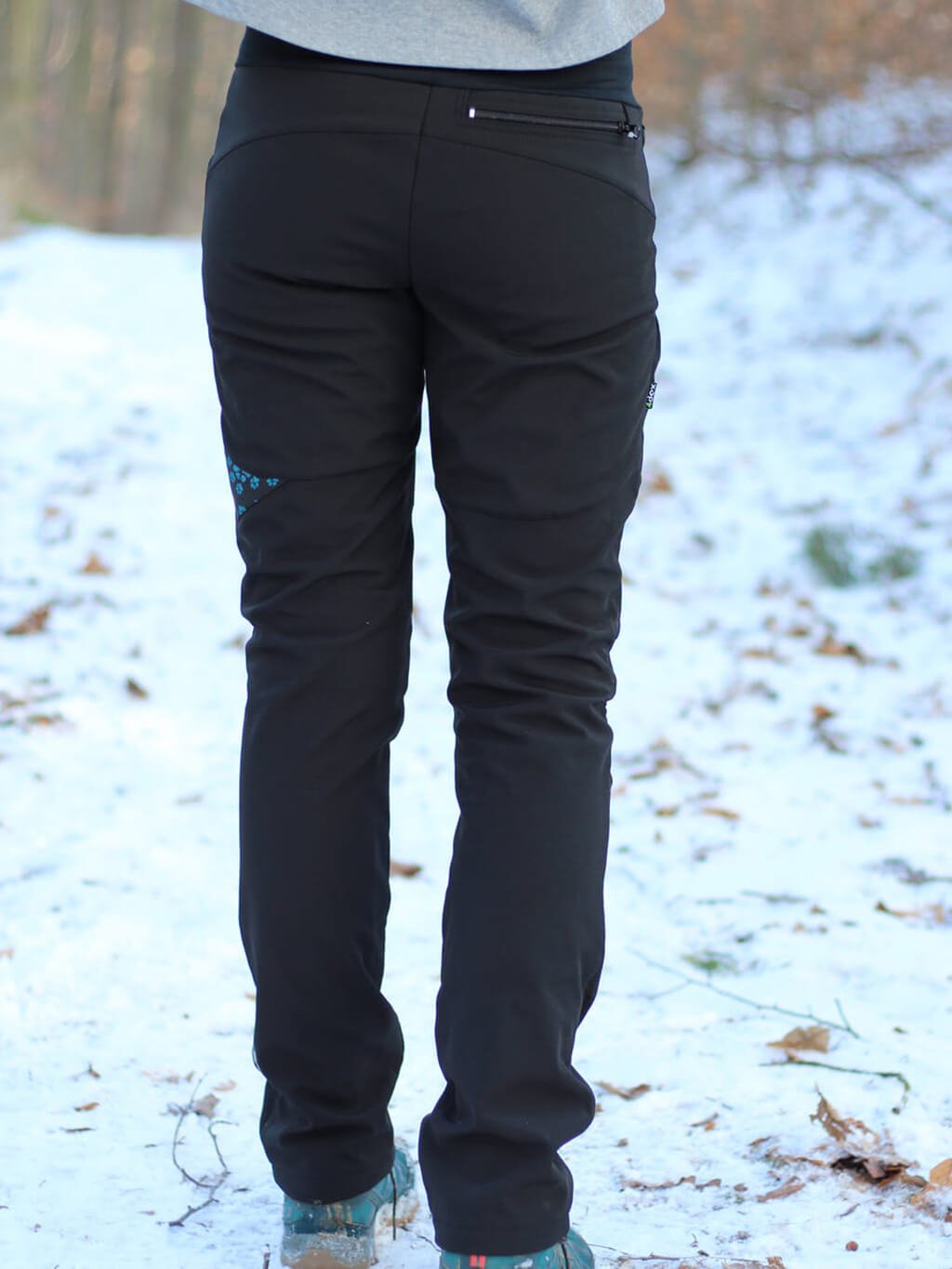 Women's training pants WINTER turquoise paw 4dox