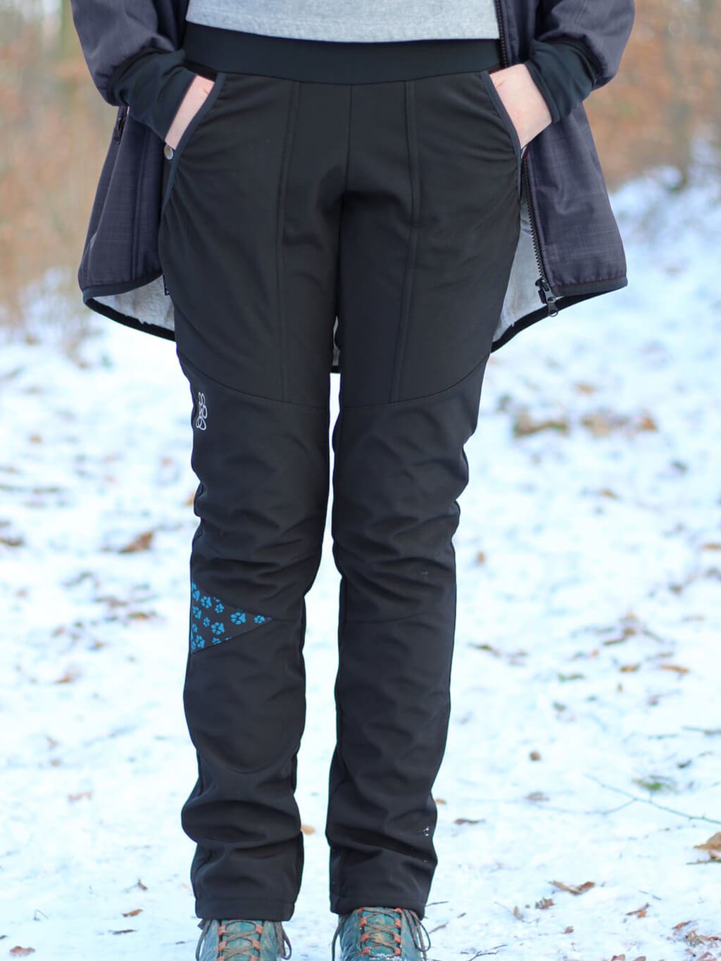 Dames trainingsbroek WINTER turquoise poot 4dox