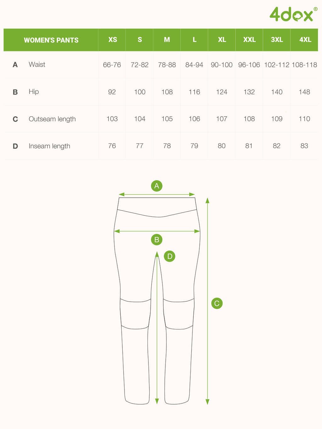 Women's winter training pants - customized