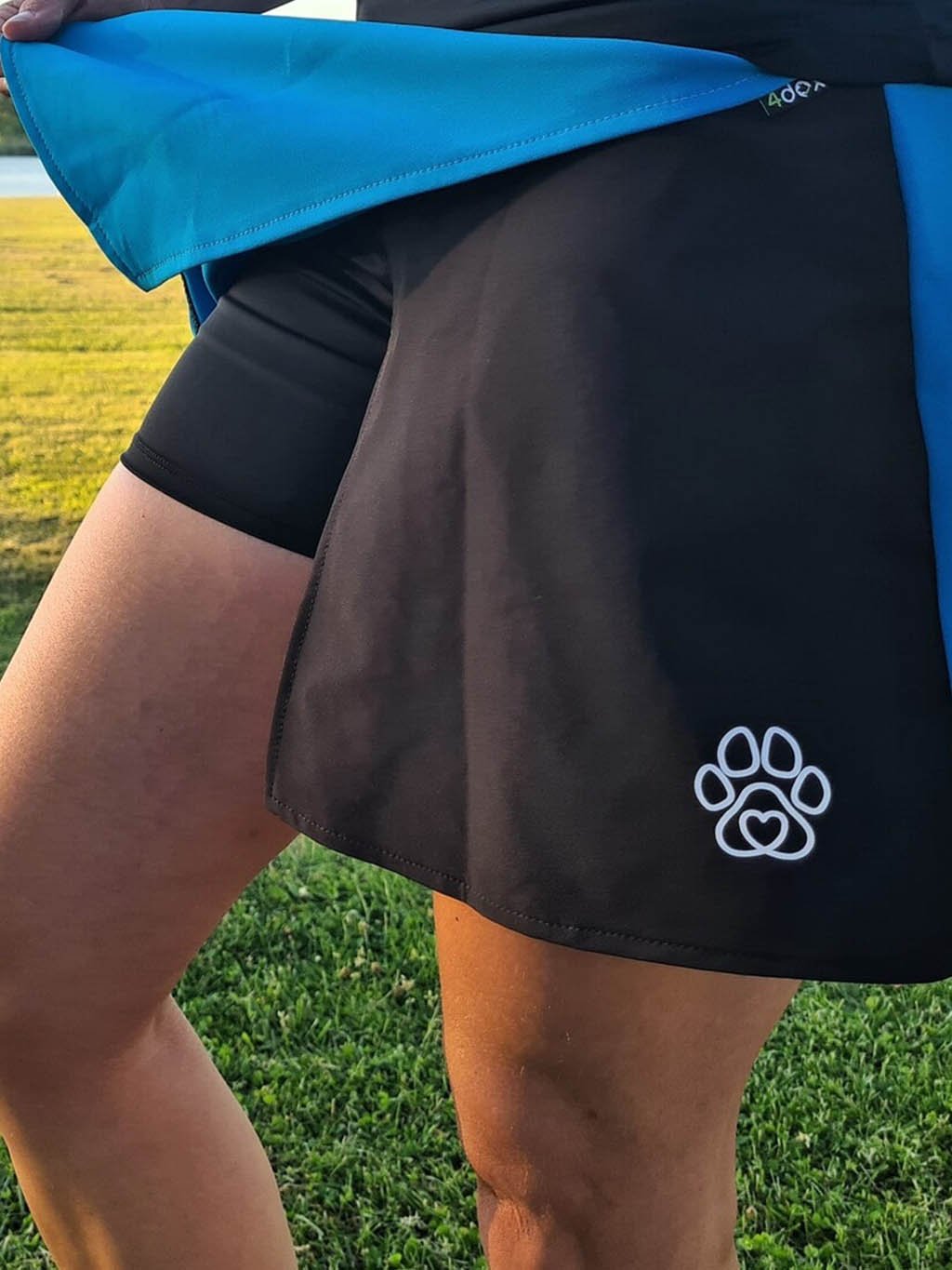 Korte aqua skort 4dox