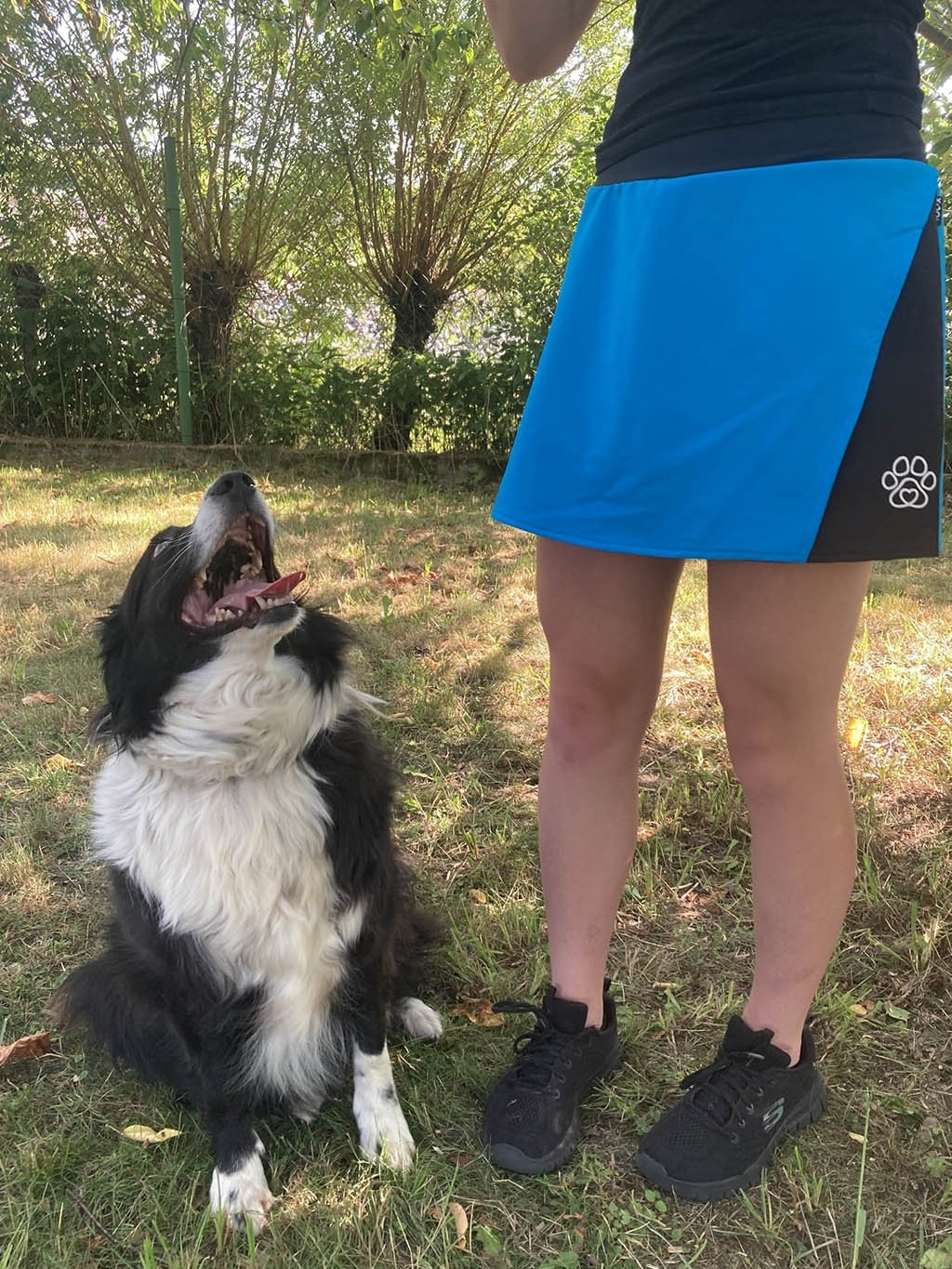 Skirt with short shorts aqua