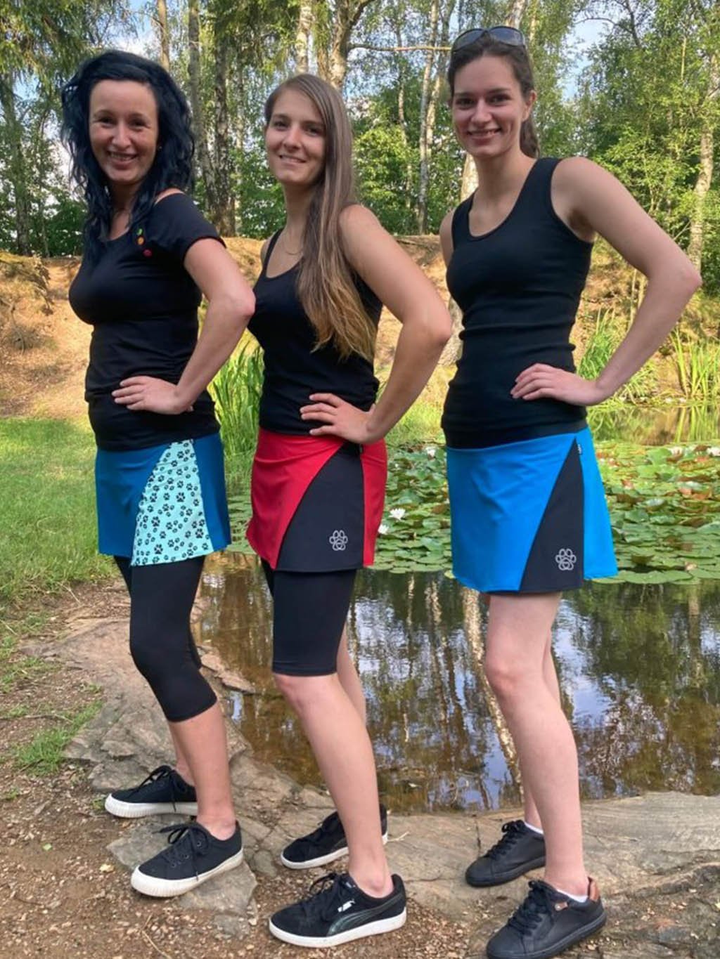 Korte aqua skort 4dox