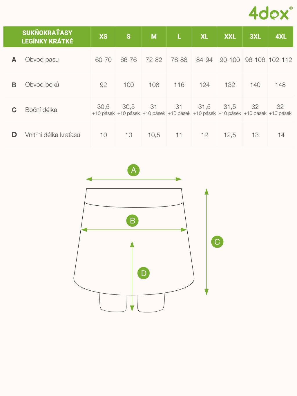 korte zwarte rok-short met reflecterende pootafdrukken van 4dox