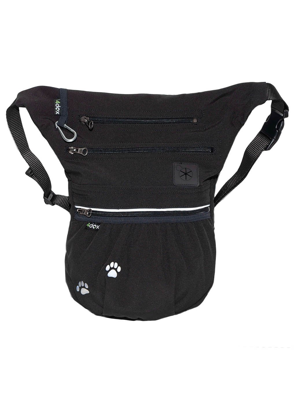 Running bag with reflective paws All-black