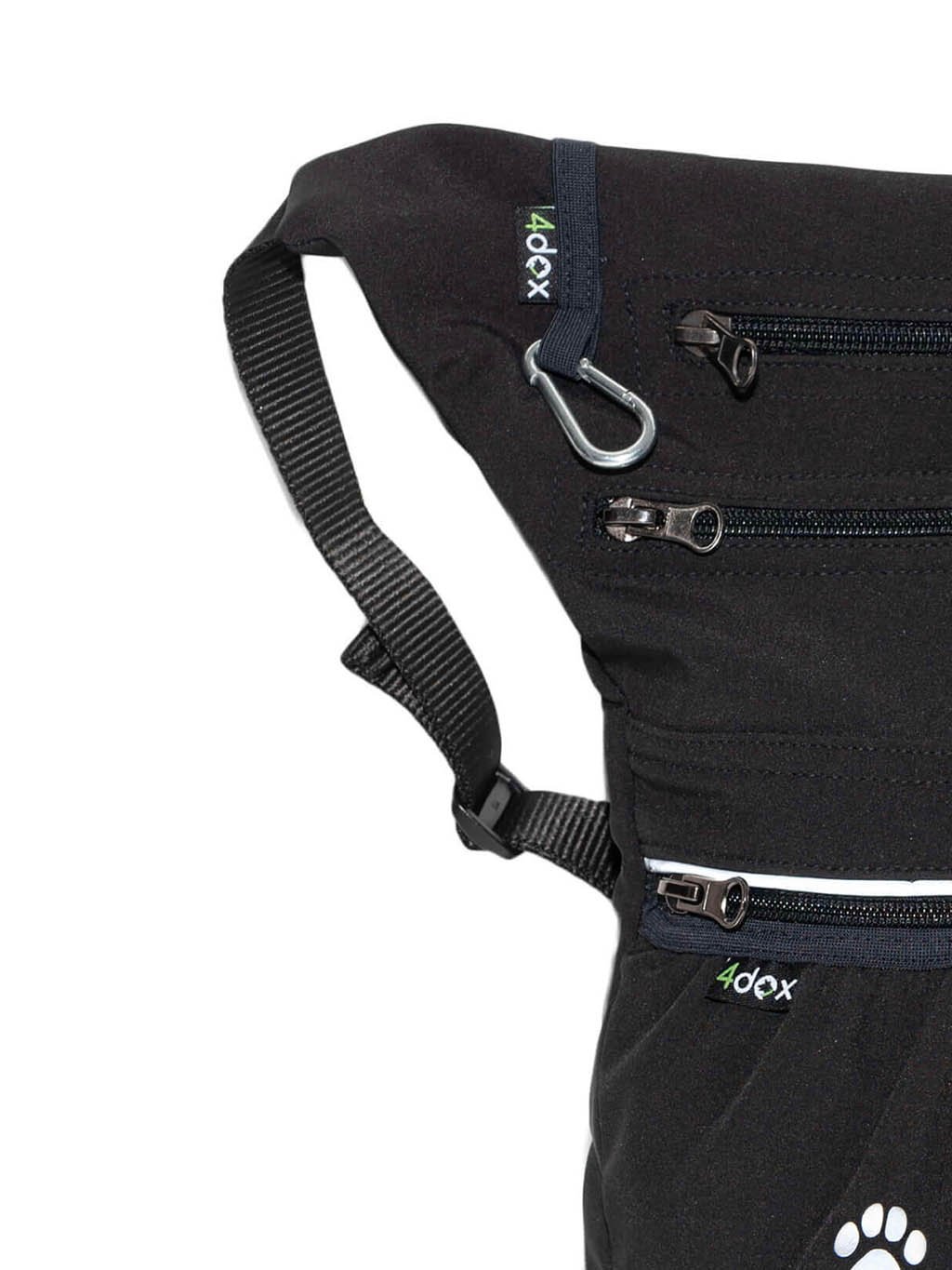 Running bag with reflective paws All-black