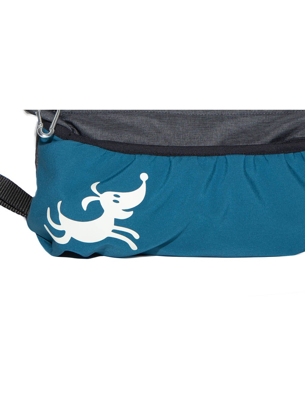 Dog training treat pouch XL glow in the dark DOG teal