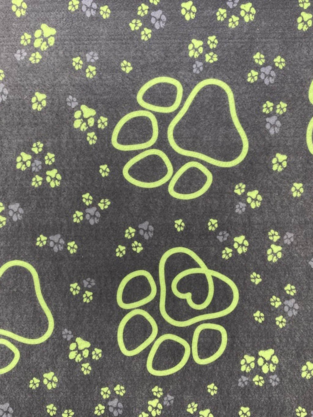 Doormat with lime paws