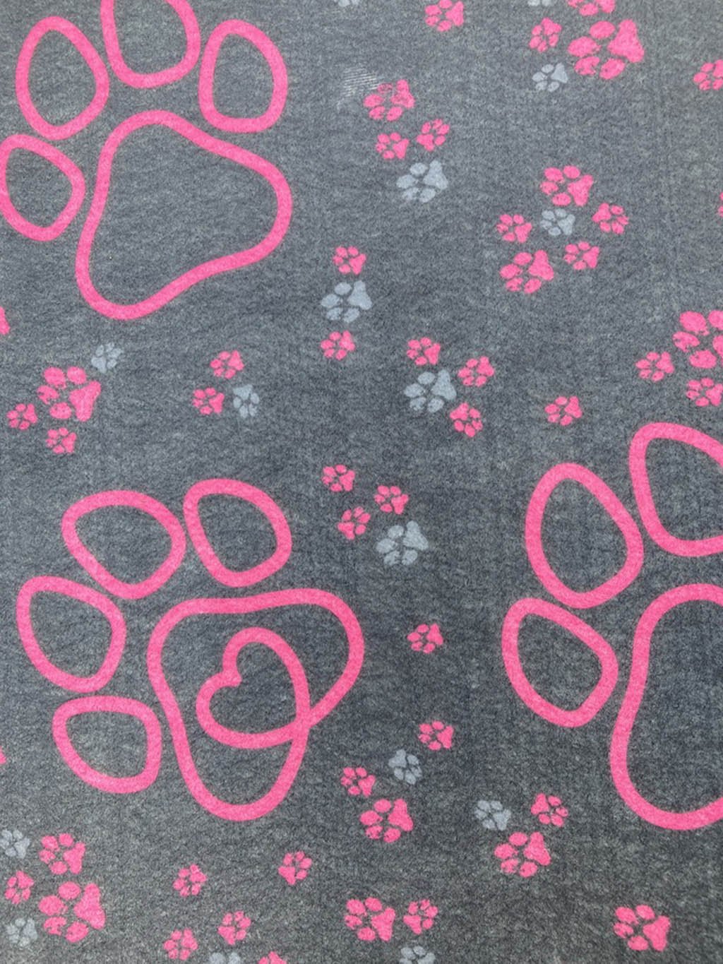 Doormat with pink paws