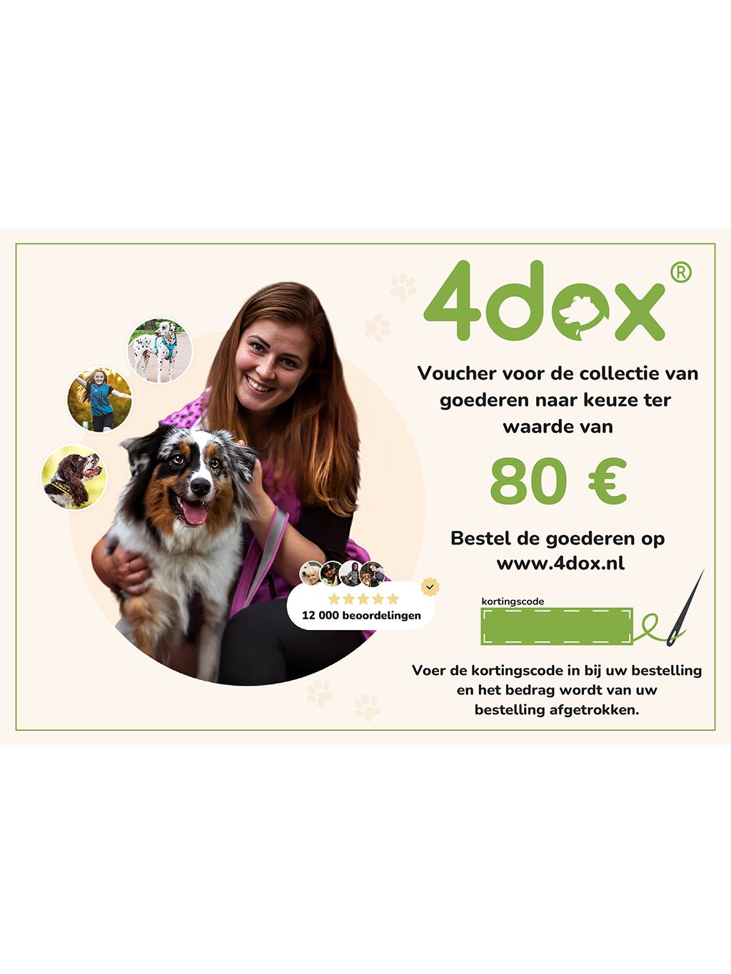 Voucher 4dox for purchase worth 80 €