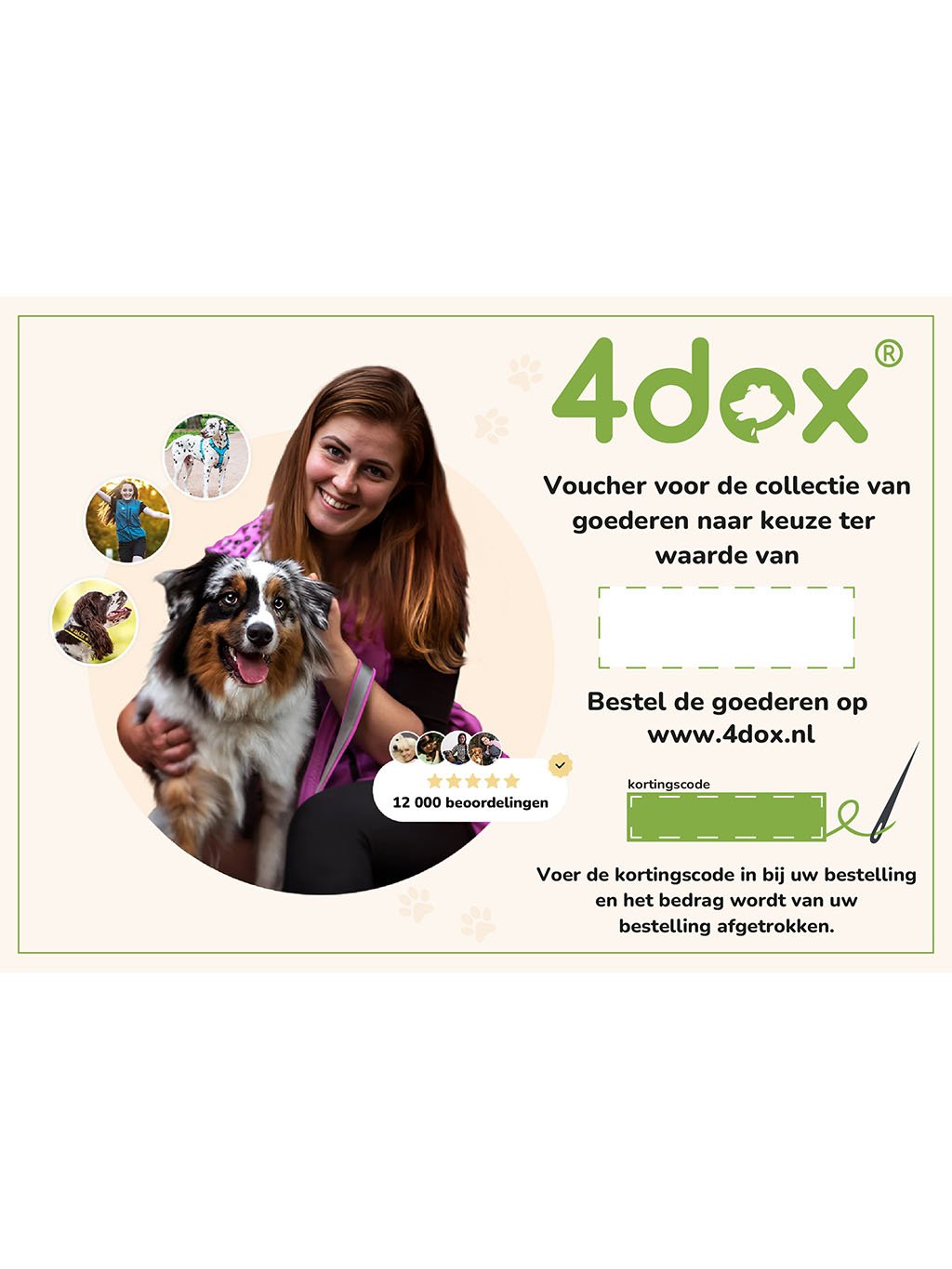 Voucher 4dox for a purchase of your chosen amount