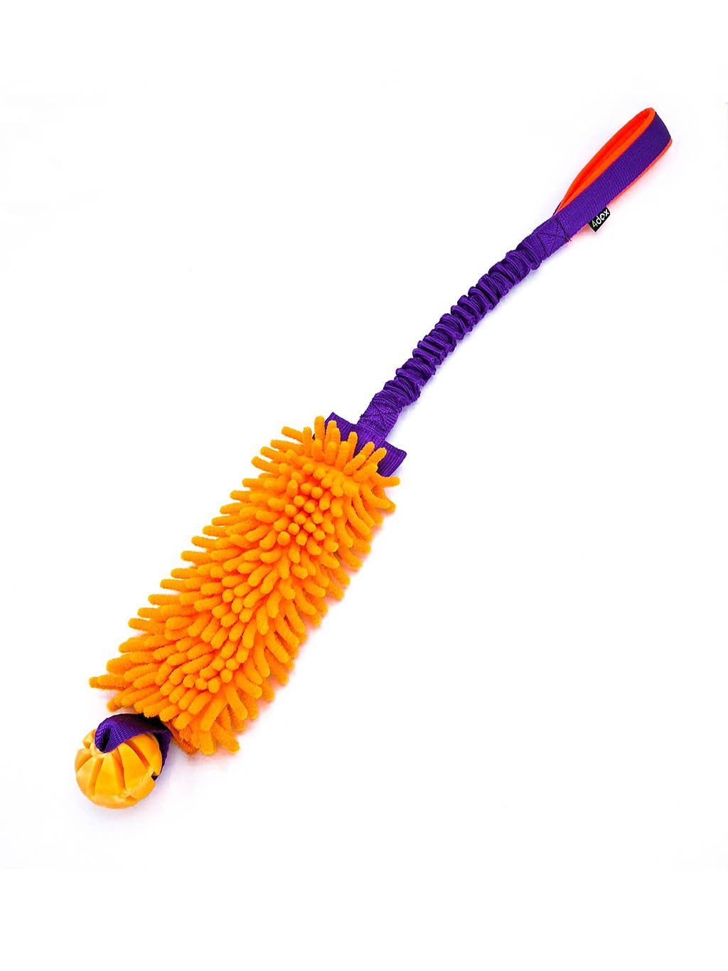 Pull toy with ball 4 cm with shock absorber orange 4dox