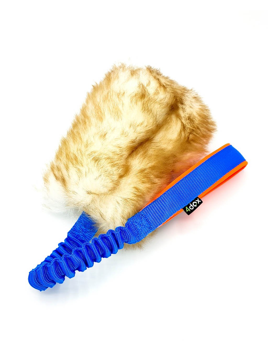 Sheepskin tug of war with shock absorber size M blue 4dox