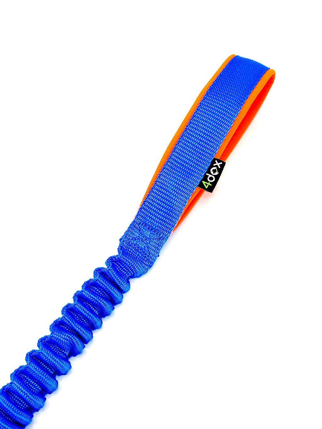 Een trekker van schapenvacht met een schokdemper maat M blauw van 4dox