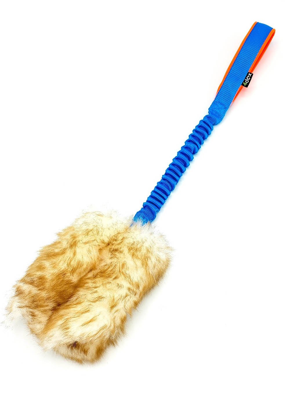 Sheepskin tug of war with shock absorber size M blue 4dox